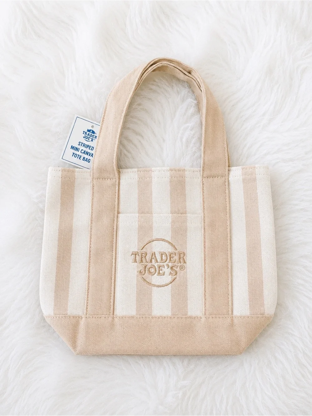 Trader Joe’s Mini Striped Tote Bags -New - Picture 2 of 5